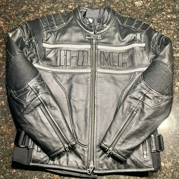 Authentic Harley Davidson Men S.W.A.T. HDMC Black Leather Jacket 3XL NWOT - Picture 3 of 14